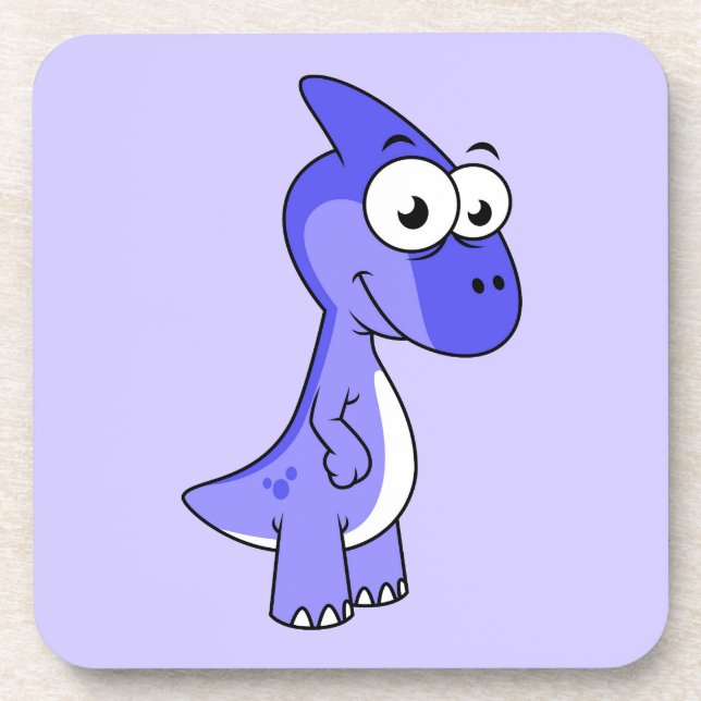 Posavasos Ilustracion De Un Dinosaurio Parasaurolophus. 2 (Frente)
