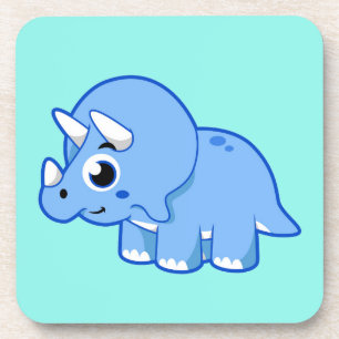 Posavasos Ilustracion De Un Dinosaurio Triceratops.