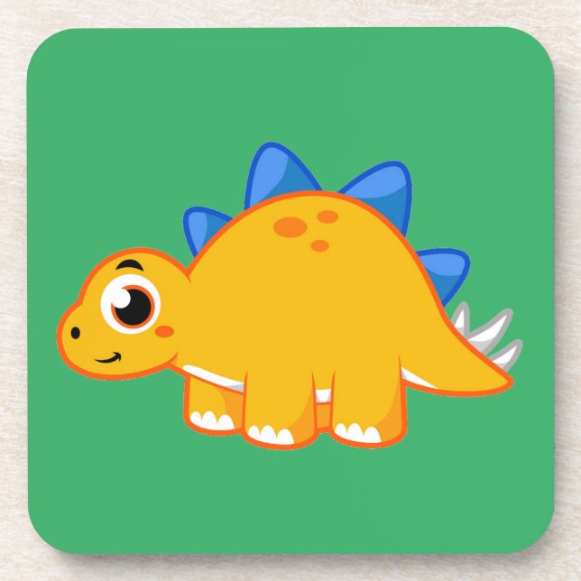Posavasos Ilustracion De Un Estegosaurio. (Frente)