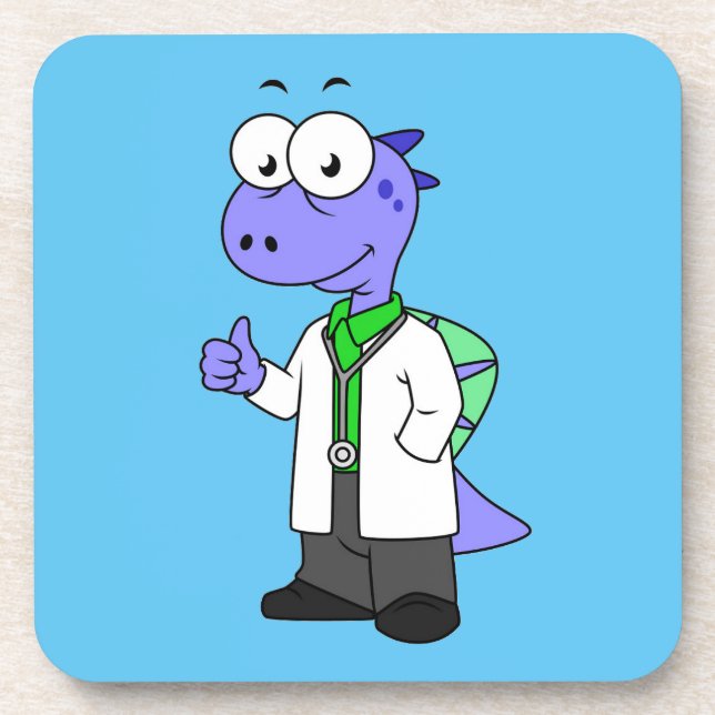 Posavasos Ilustracion De Un Médica Spinosaurus. (Frente)