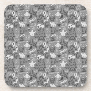 Posavasos ilustracion del modelo de los doodles