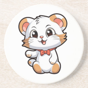 Posavasos ilustracion del ratón personalizado