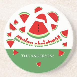 Posavasos Ilustracion navideño Cute Melon Merry