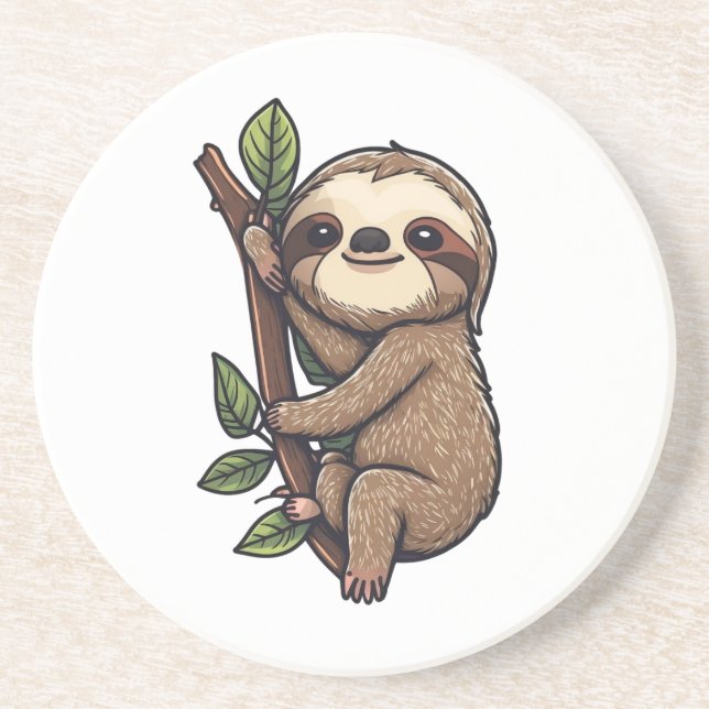 Posavasos Ilustracion personalizado Sloth (Frente)