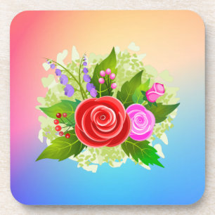 Posavasos Ilustracion Rosa Flores