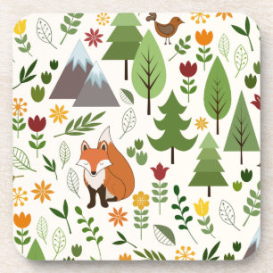 Posavasos Ilustraciones de estilo escandinavo en crema