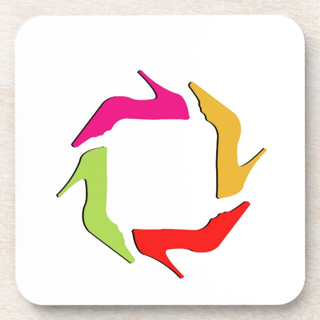 Posavasos Ilustraciones del zapato (Frente)