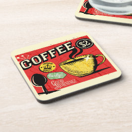 Posavasos Ilustraciones rústicas fondo vintage Café