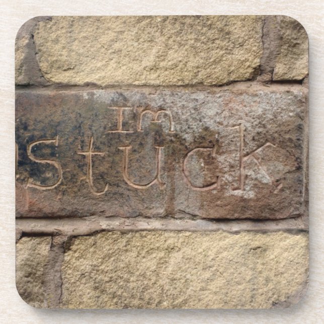Posavasos "I'm Stuck" another brick in the wall (Frente)