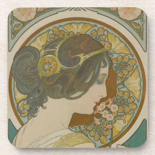 Posavasos Imagen de Alphonse Mucha