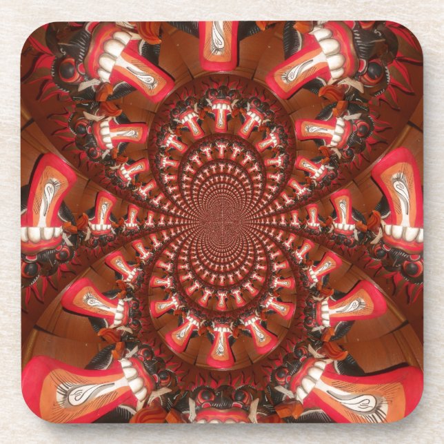 Posavasos Imagen de arte de lengua Kaleidoscope Imprimir/Grá (Frente)