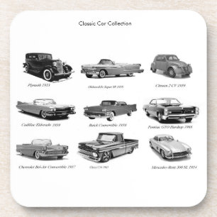 Posavasos Imagen de coches clásicos para la montaña rusa de 