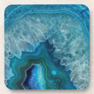 Posavasos Imagen de cristal del agio mineral Blue Geode Rock