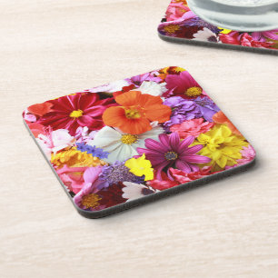 Posavasos Imagen de flor para las escayas de plástico duro