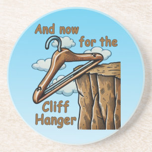 Posavasos Imagen divertida de Cliff Hanger con juego de pala