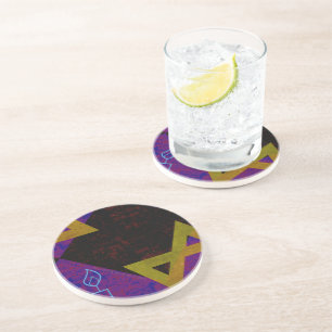 Posavasos Imagen temática de Hanukkah de SlipperyJoe's dorad