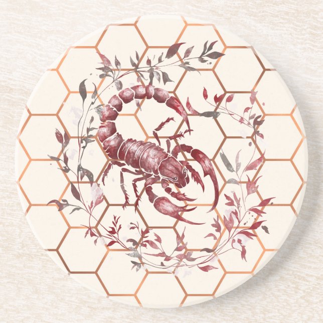 Posavasos Imán elegante de Escorpio (Frente)