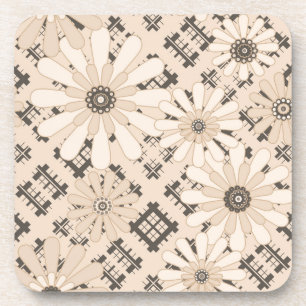 Posavasos Impecable abstracto de plaqueta a cuadros modernos