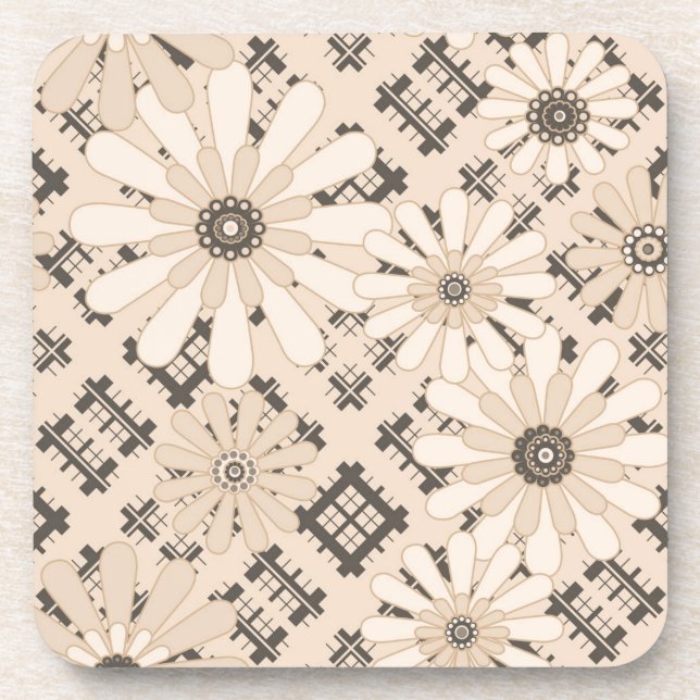 Posavasos Impecable abstracto de plaqueta a cuadros modernos (Frente)