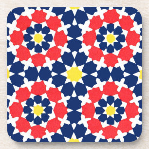 Posavasos impresión abstracta con estrellas y x-es