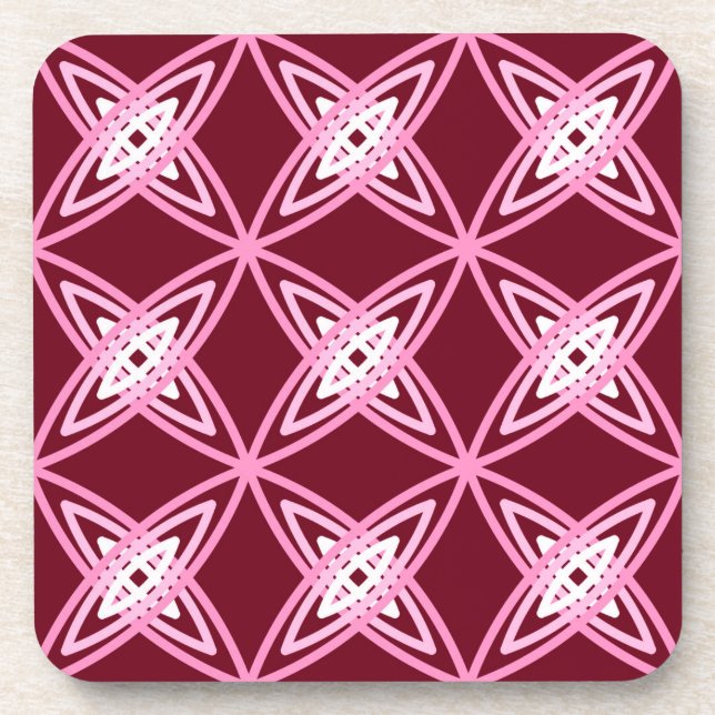 Posavasos Impresión atómica moderna de mediados de siglo - V (Frente)