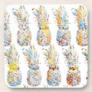 Posavasos Impresión coloreada de piña