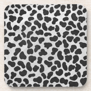 Posavasos Impresión dálmata en blanco y negro