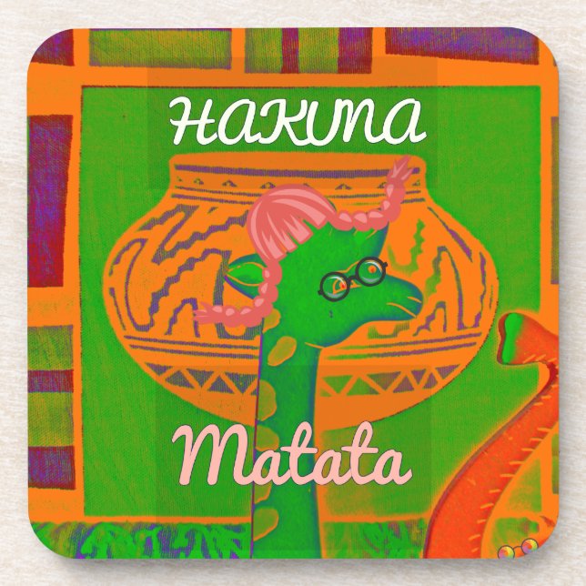 Posavasos Impresión de arte de Hakuna Giraffe (Frente)