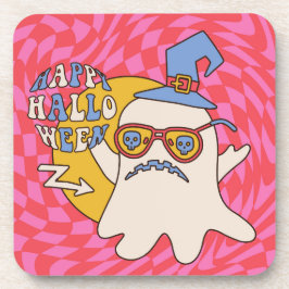 Posavasos Impresión de arte de Halloween retro