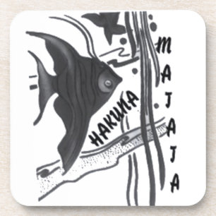 Posavasos Impresión de arte de pez Hakuna Matata