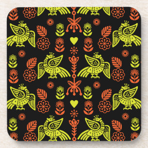 Posavasos Impresión de arte folclórico Phoenix Bird