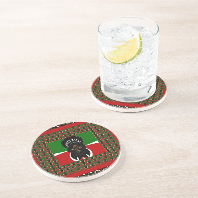 Posavasos Impresión de arte Jambo Kenya (Lado)
