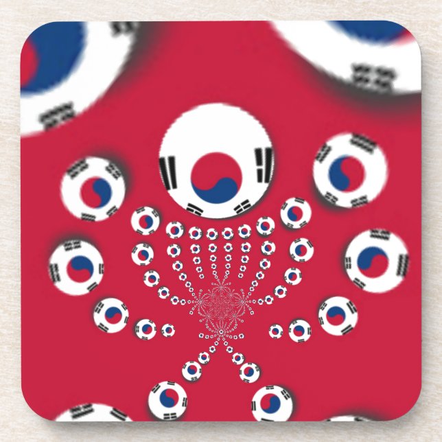 Posavasos Impresión de arte Kaleidoscope de la bandera de Co (Frente)