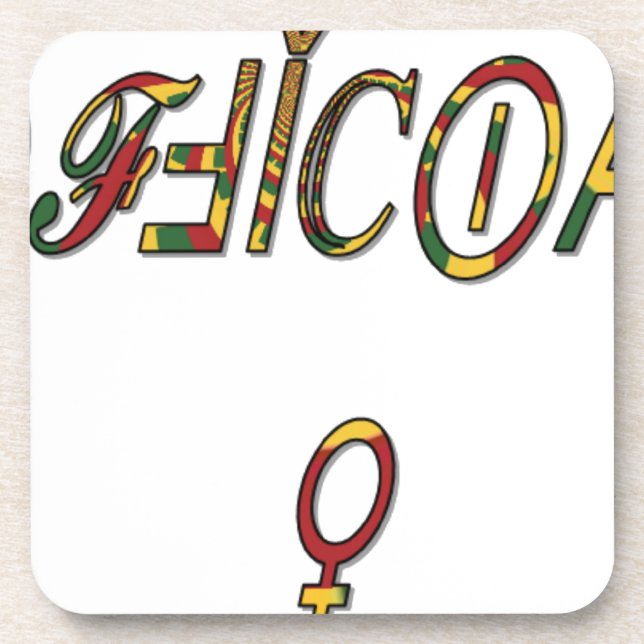 Posavasos Impresión de arte "OFICIAL" de símbolo femenino in (Frente)