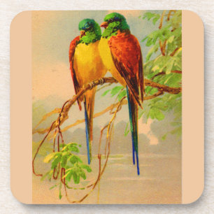 Posavasos impresión de aves hermosas