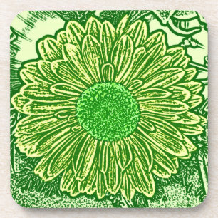 Posavasos Impresión de bloques de margarita de Gerbera - ver