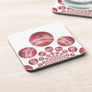 Posavasos Impresión de bolas de cricket para aficionados al