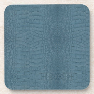 Posavasos Impresión de cuero de ligador turquesa