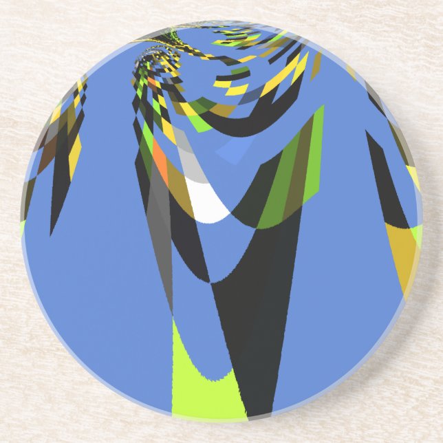 Posavasos Impresión de dibujos animados con motivos tribales (Frente)