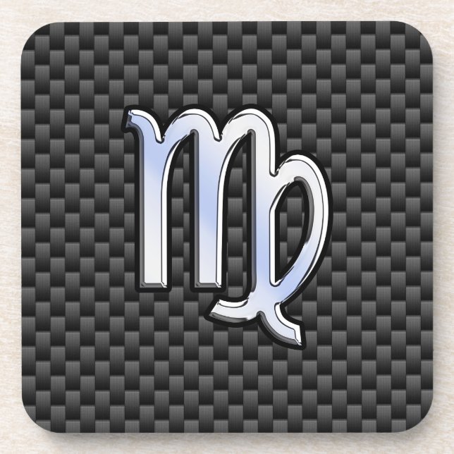 Posavasos Impresión de fibra de carbono de carbón de carbón  (Frente)