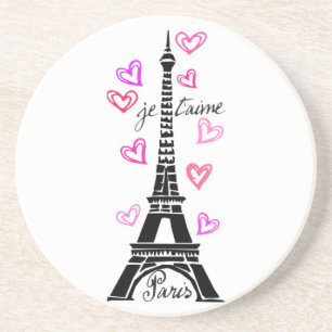 POSAVASOS IMPRESIÓN DE LA TORRE EIFFEL DE PARÍS JE T'AIME