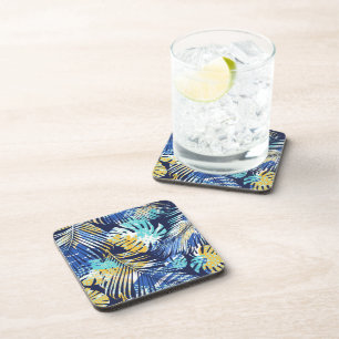 Posavasos Impresión de las palmas tropicales de las escorias