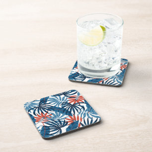 Posavasos Impresión de las palmas tropicales de las escorias