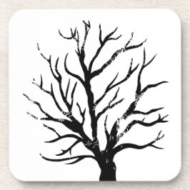 Posavasos Impresión de león de árbol otoñal