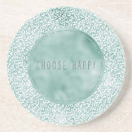 Posavasos Impresión de leopardo blanco de fábrica