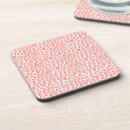 Posavasos Impresión de leopardo de coral