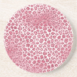 Posavasos Impresión de leopardo del Purpurina Rubor Girly Pi