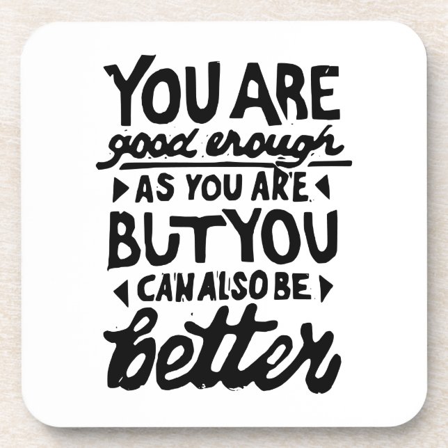 Posavasos Impresión de línea de cotización motivadora (Frente)