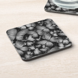 Posavasos Impresión de mariposas grises