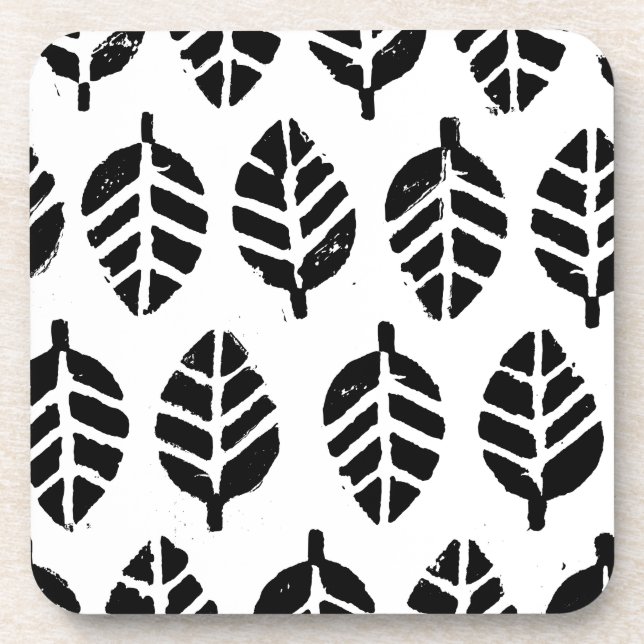 Posavasos Impresión de papa de patrón de hojas (Frente)